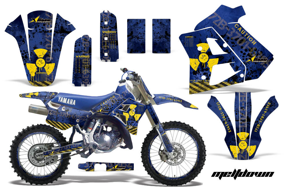 Yamaha WR250z 91-93-Graphics Kit Decal Meltdown U Y NPs